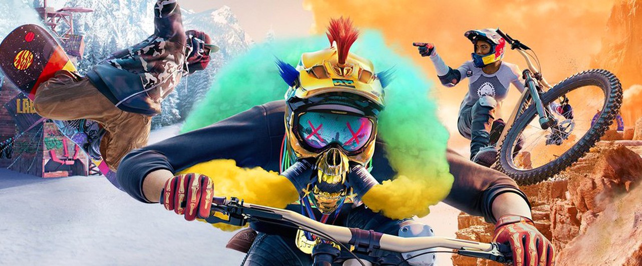 На новых консолях в Riders Republic нет отдельной карты — это просто игровой мир, показанный сверху