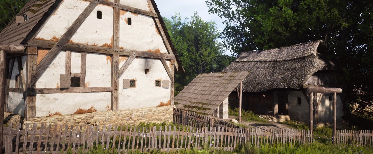Поместье в Manor Lords: от концепт-арта до игрового здания (со средневековым туалетом)