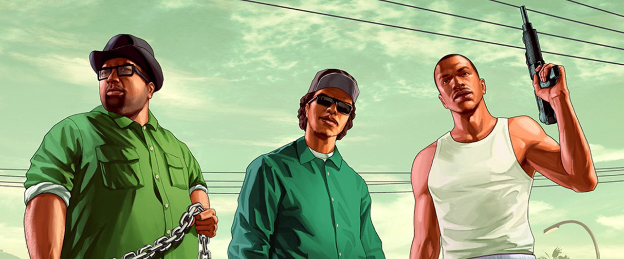 Интерфейс GTA 5 перенесли в GTA San Andreas