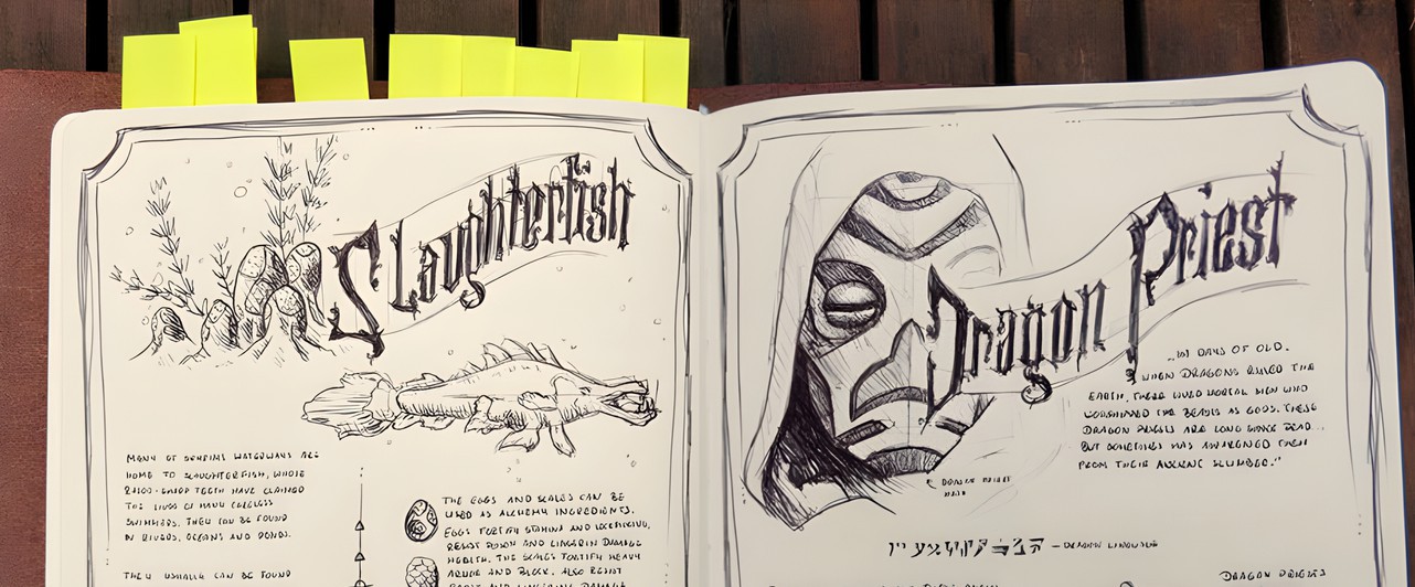 Фанат Skyrim вручную рисует путеводитель по игре: фото