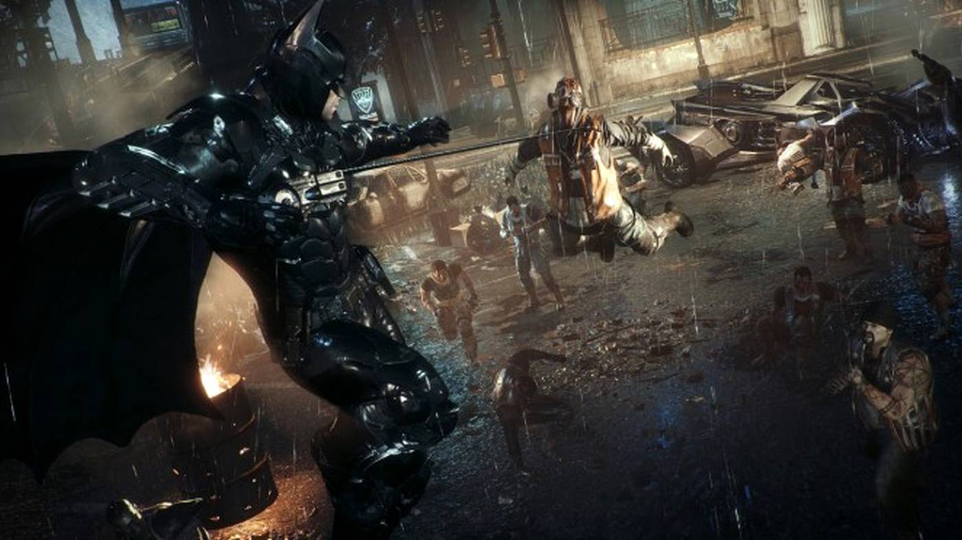 Как управлять бэтмобилем в batman arkham knight